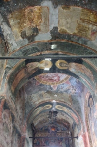 frescoes inside the church