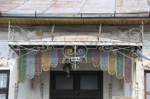 porch of a house in Curte de Arges