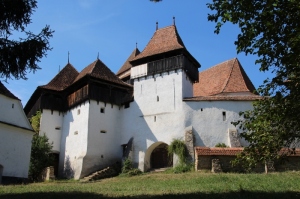 the fortified church compound in Viscri