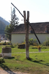 water well in a Transylvanian village