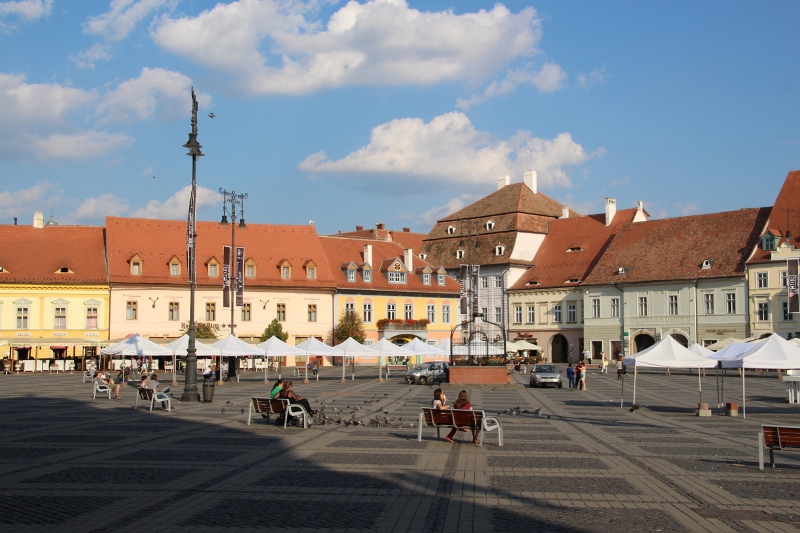 Piata Mara, one of the large squares in Sibiu's citadel