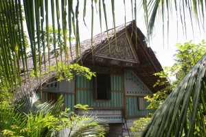 the front of a traditional Acehnese house
