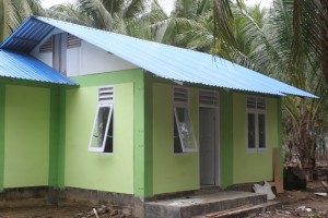 a new house, typical post-tsunami construction