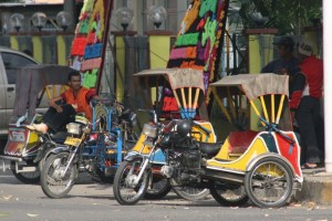 becaks, the taxis of Medan