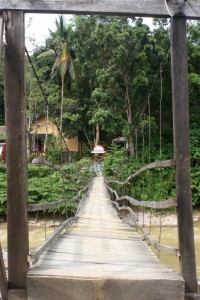 the entrance to the Eco Lodge in Bukit Lawang