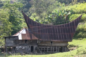 a traditional Toba Batak house on Samosir island