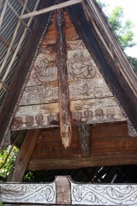 intricately decorated triangle gable
