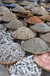 as everywhere in Indonesia, dried fish is an important staple