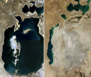 a satelite image then (1989) and now (2014), which I pinched from Wkipedia, nicely illustrates the point