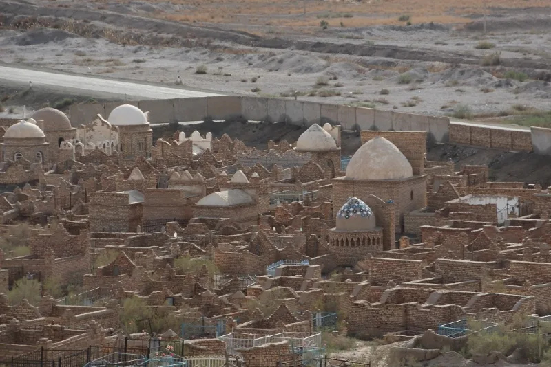 several tombs in the cemetery