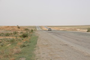 soon, the country outside Nukus becomes rather monotonous