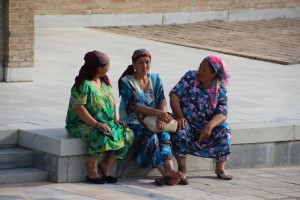 women outside the Gur Emir