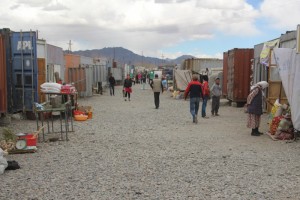 the bazaar, a street of containers
