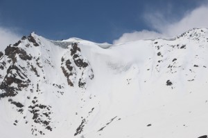 snow ridges on the surrounding mountians