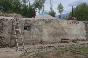 this is a typical Pamir house, with roof window