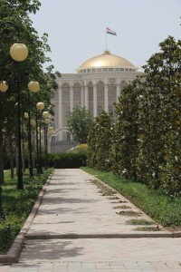 the Palace of Nations, one of Dushanbe's outsized buildings