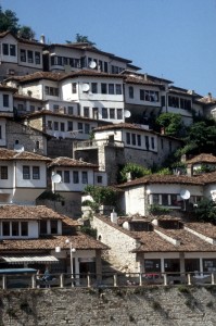 the old Ottoman houses in Berat 
