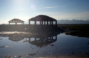the covered steam baths of Albania's former pre-eminent spa