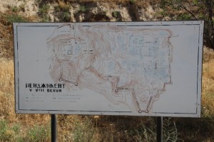 the map of ancient Penjikent, the only indication at the site