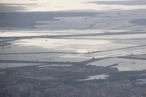 the salt flats of Trapani, view from Erice
