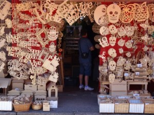 wood cut-outs are just one of the many 'handicrafts' being sold