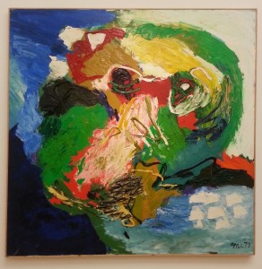 "visage-paysage no. 9" (1977), with thickly applied paint