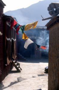 prayer flags are everywhere in Tibet