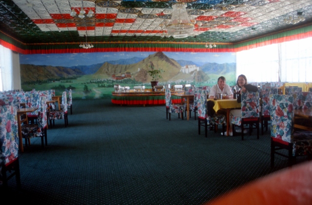 the hotel dining room, and two haphazard tourists