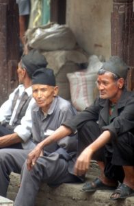 Nepalese men resting