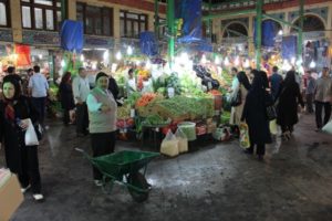 the fresh produce section of the Tajrish bazaar