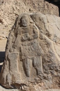 the Parthian king Mithrades II, accessible relief in Bisotun
