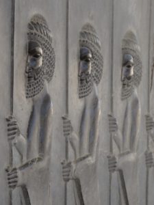 bas-relief carvings on the stairs of Persepolis