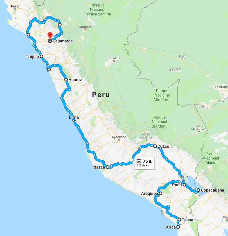 Map Part Two Peru 